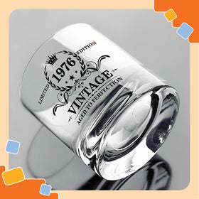 NewEleven double-sided whiskey glass, ideal gift for dad, husband, or friend