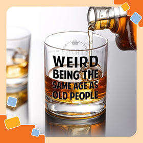 NewEleven fade-resistant print glass with witty quote, durable daily use