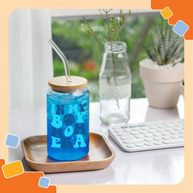 NewEleven glass straw included for easy sipping on the go.