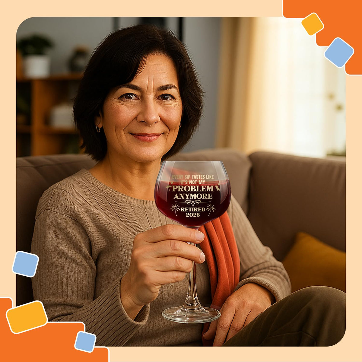 NewEleven keepsake wine glass for coworkers and family farewells