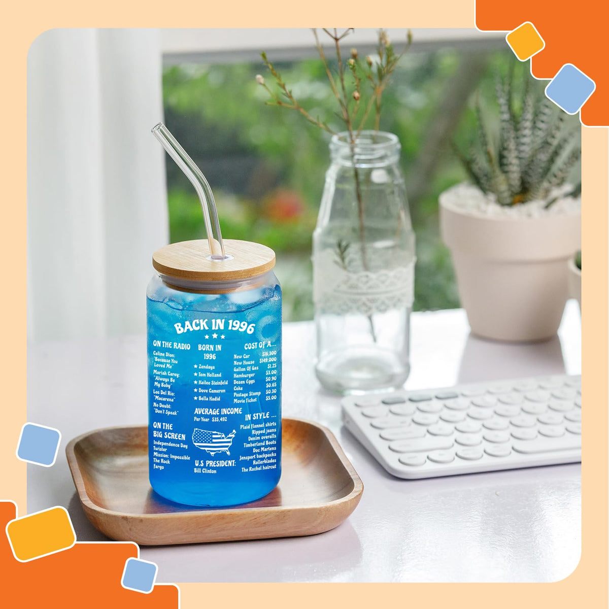 NewEleven leak-proof bamboo lid prevents spills at home or travel.