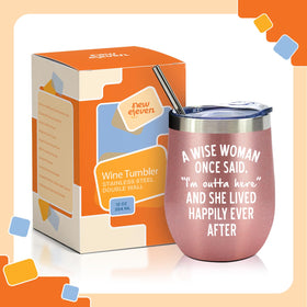 NewEleven retirement tumbler in stainless steel for hot or cold beverages anywhere