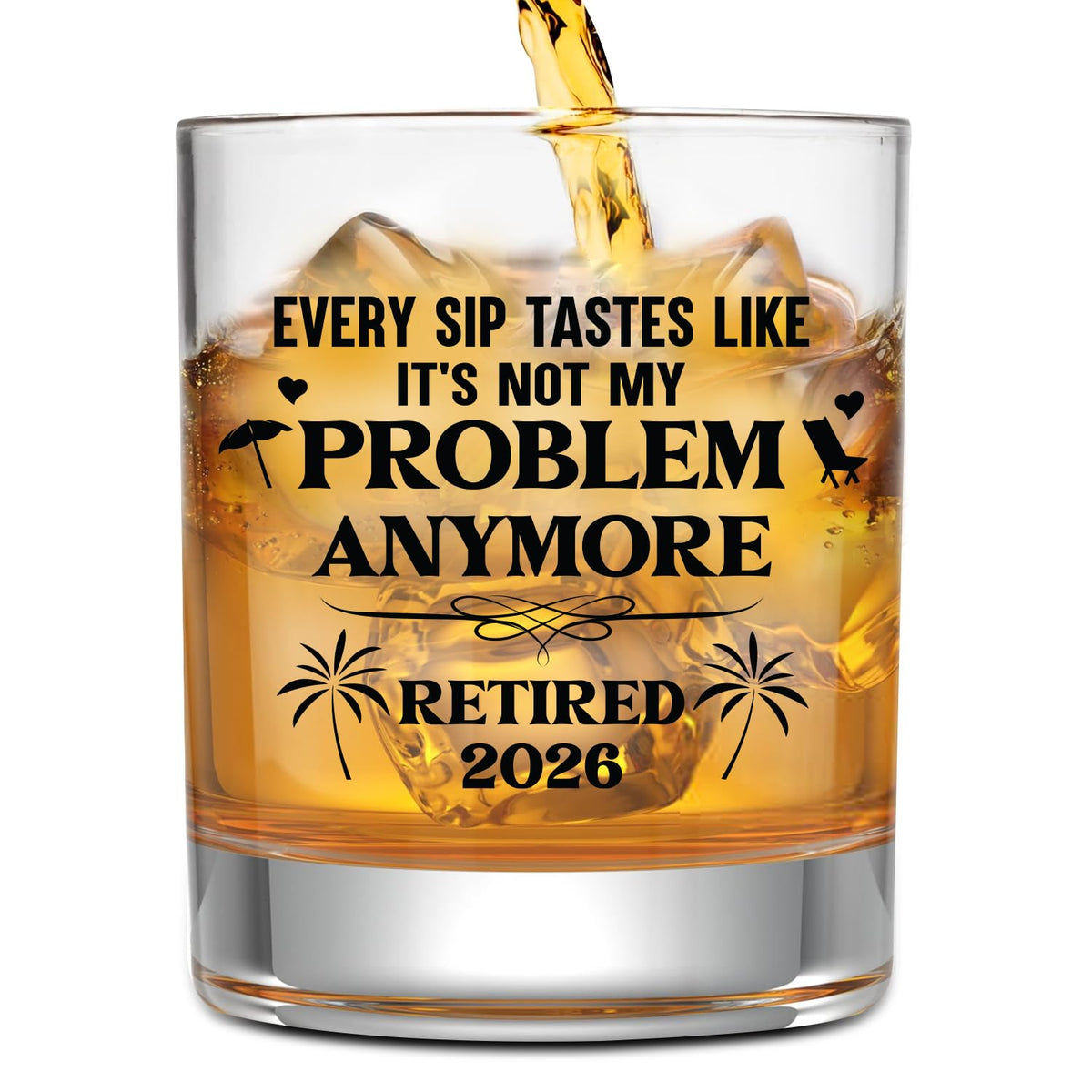 NewEleven retirement whiskey glass close-up showing premium clarity for celebratory toasts