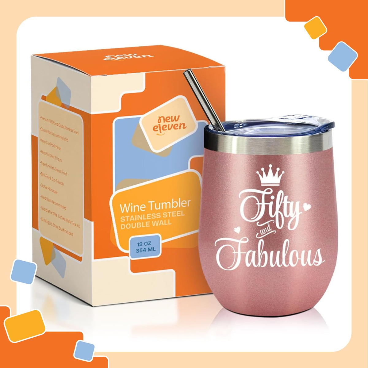 NewEleven trendy delicate-design tumbler with eye-catching color for gifts.