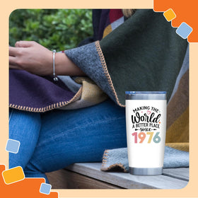 NewEleven tumbler on a hiking picnic setup, perfect for outdoor adventures.