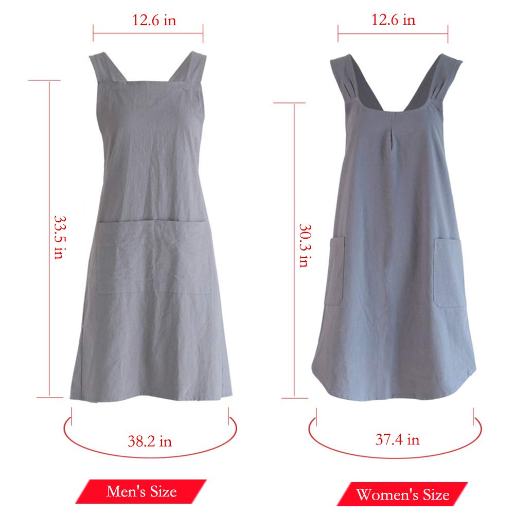 NEWGEM Gray apron suitable for gardening, painting and cleaning