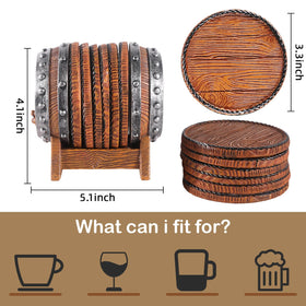 Newinhome handcrafted resin coasters feature warm tones and a durable surface.