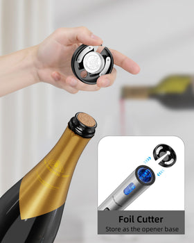 Newise electric corkscrew with full steel casing resists drops