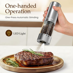 Newise grinder features LED light to illuminate grinding for accuracy.