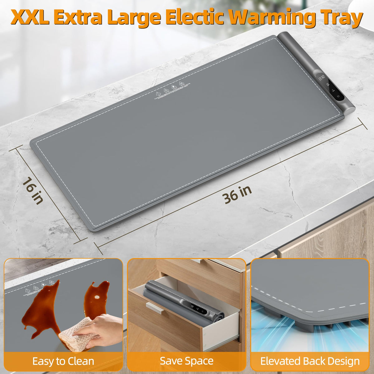 Newise Graphene Warming Mat XXL anti-scalding edges for safe use