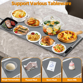 Newise Graphene Warming Mat XXL in buffet setup ready for service