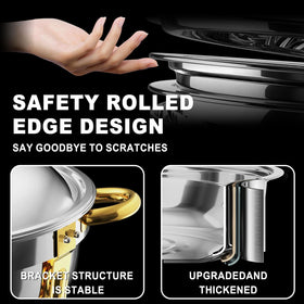 NEWKITCHEN easy-assembly chafing dish for quick party readiness.