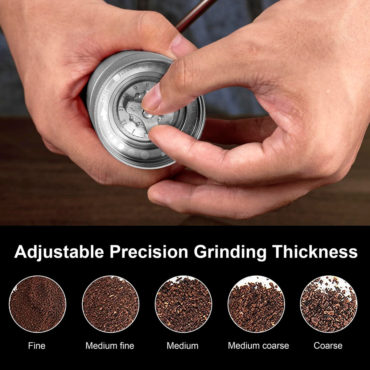 NewlukPro M6 adjustable grind knob enables customizable coarseness