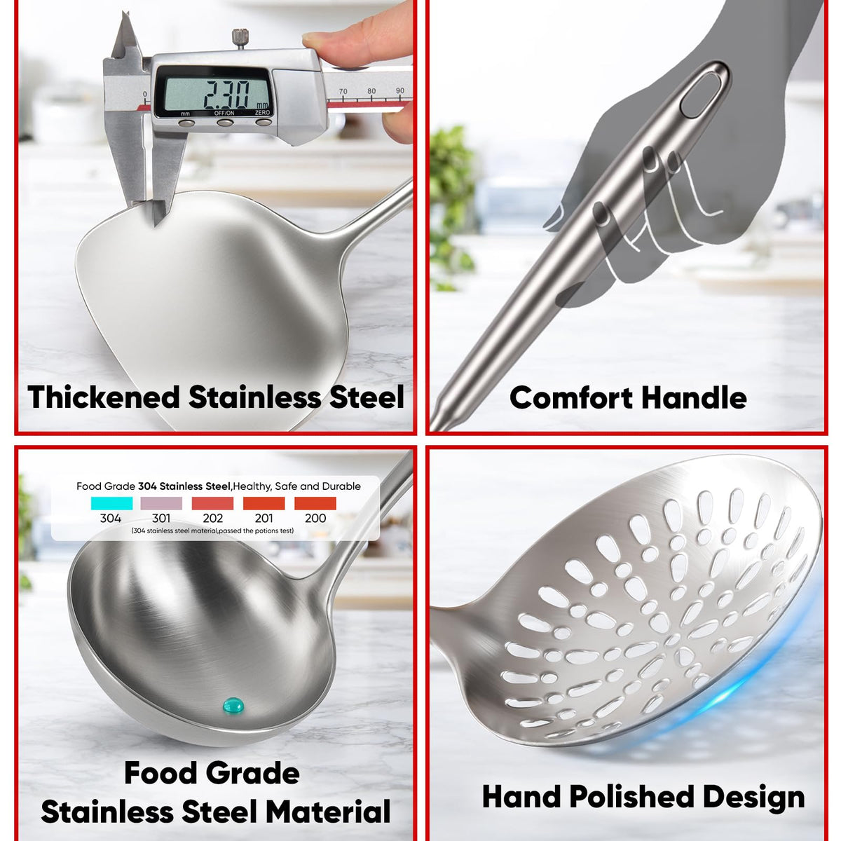 Newness 9-piece utensils set solid turner for effortless flipping
