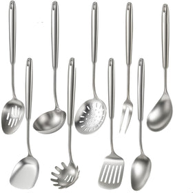 Newness 9-piece utensils set soup ladle for durable, rustproof cooking