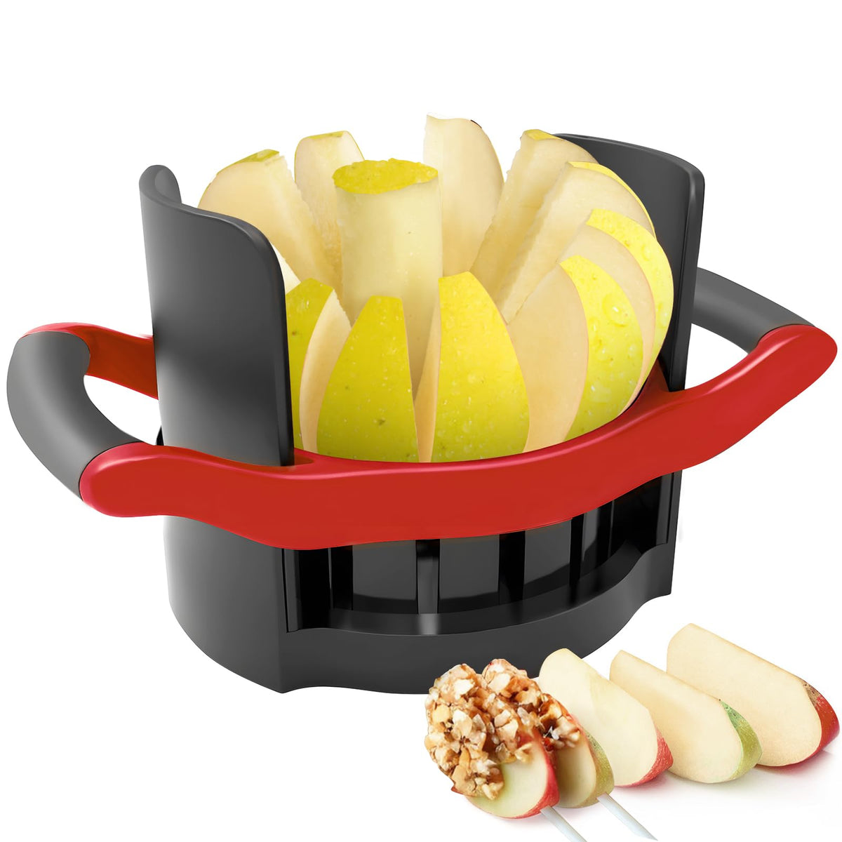 Newness apple slicer 5.12-inch size for quick, even apple slices