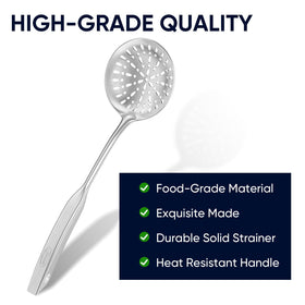 Newness food-grade 304 stainless steel slotted spoon for versatile use