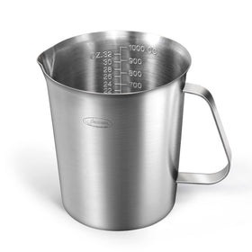 Newness measuring cup with inside scale for precise oz and ml measurements.