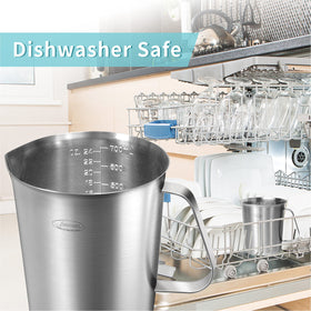 Newness measuring cup is wall-mount friendly for organized kitchen storage.