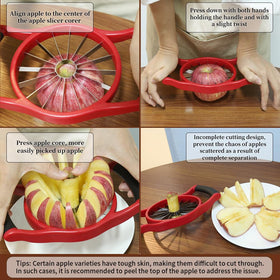 Newness Versatile tool works with apples, oranges, and pears for pies or platters.