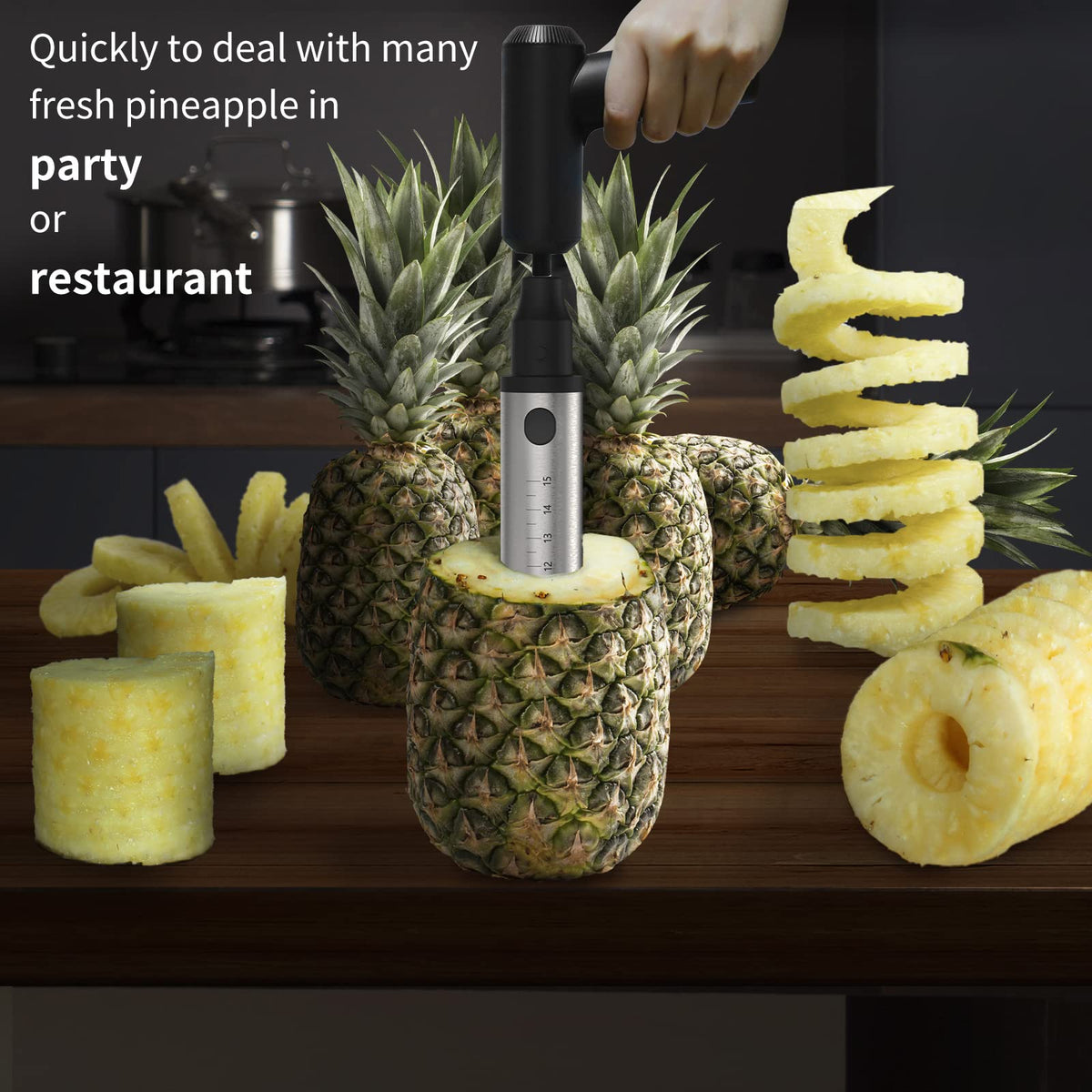 Newness Pineapple Corer Easy Peel, Core, and Slice in seconds.