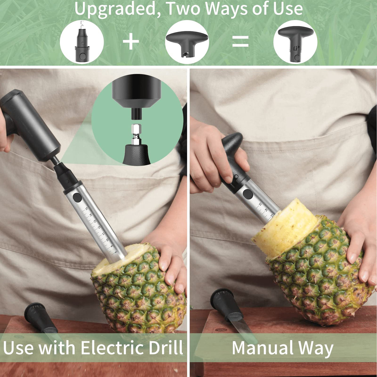 Newness Pineapple Corer reinforced blade shows durability during steady core slicing.