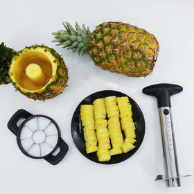 Newness Pineapple Corer and Slicer Tool, ready-to-use pineapple rings for quick-prep.