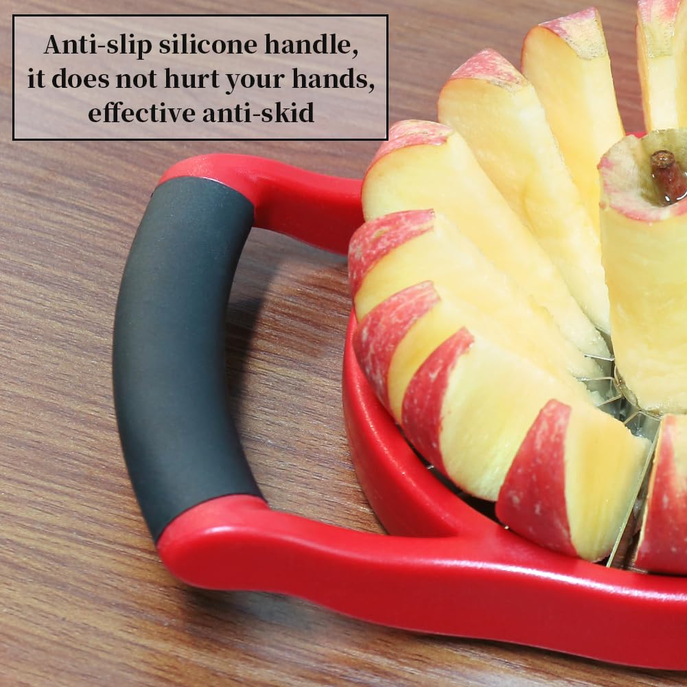 Newness Plastic ergonomic handle provides comfortable grip during slicing.