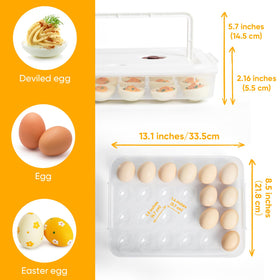 Newness portable egg tray for travel and gatherings.