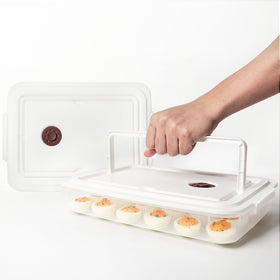 Newness protective storage for deviled eggs on the move.