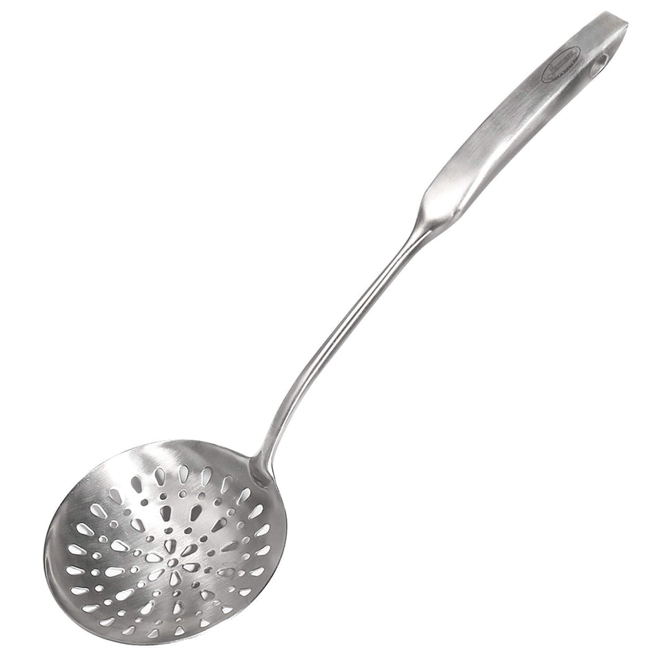 Newness slotted skimmer spoon 14.96in draining hot oil with rustproof stainless steel