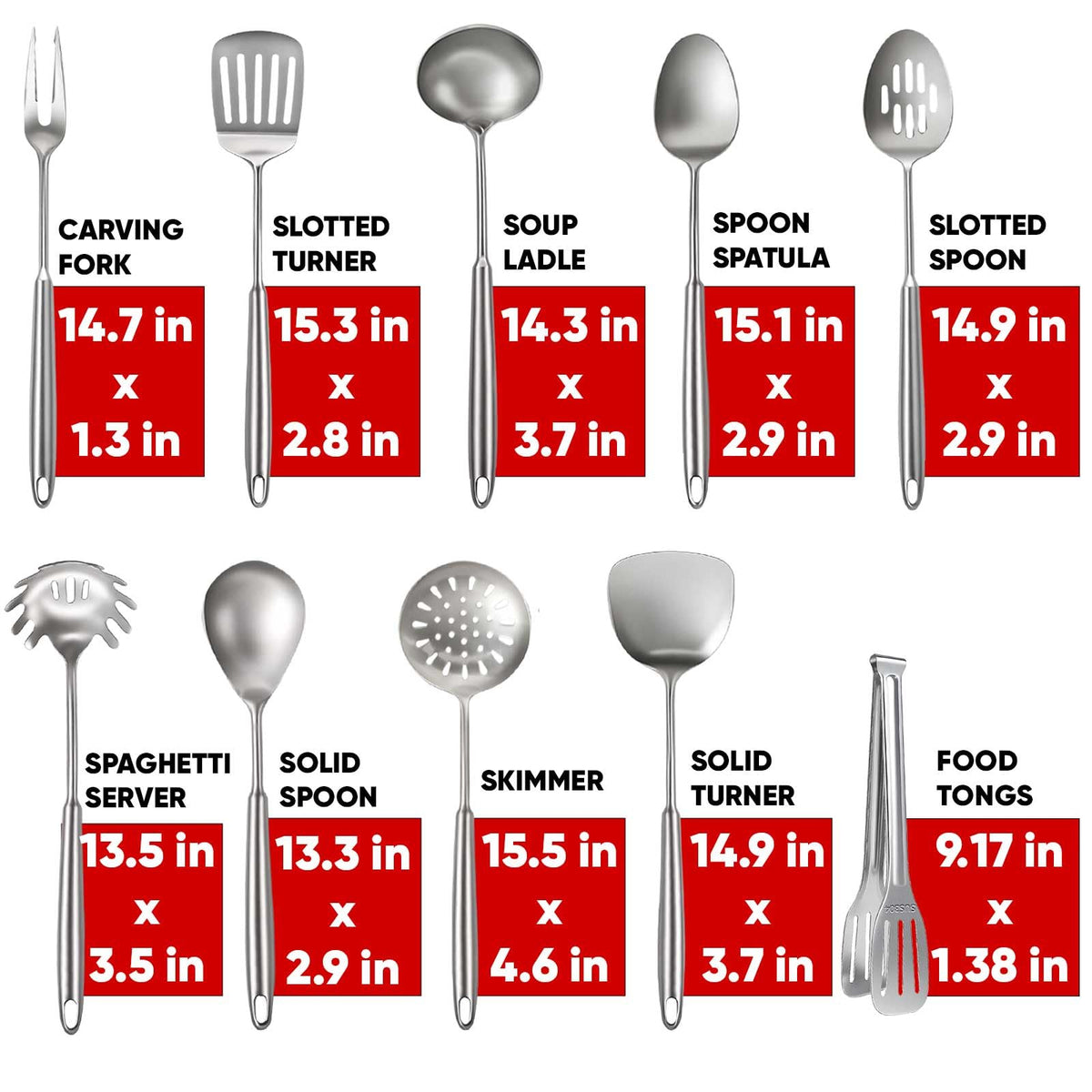 Newness slotted spoon designed for draining liquids efficiently
