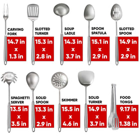 Newness slotted spoon designed for draining liquids efficiently