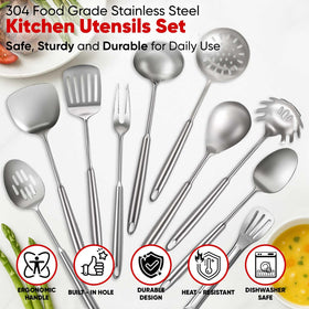 Newness soup ladle showing easy serving of soups