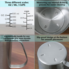 Newness wide-mouth design for easy cleaning and quick pouring.