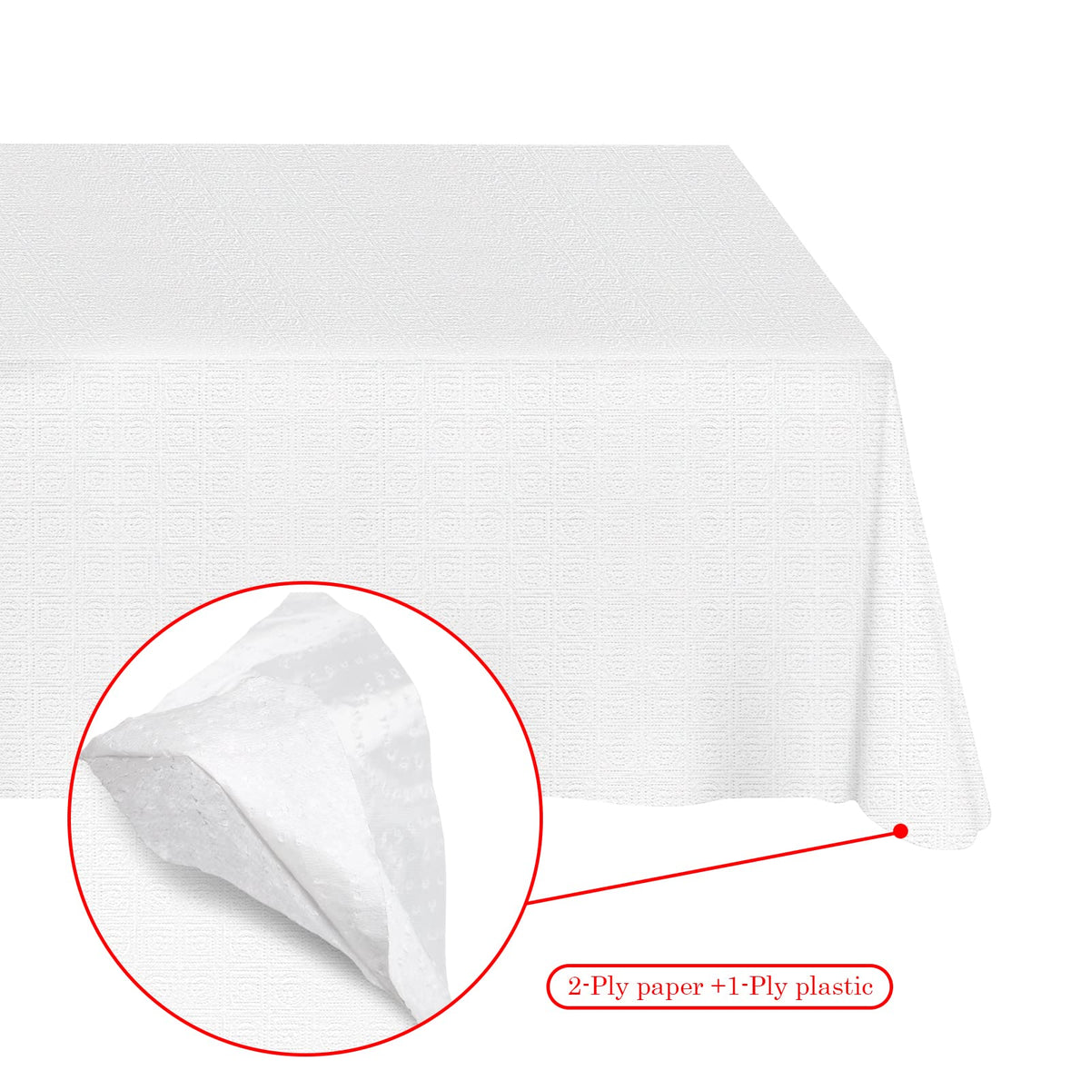 NEWOOK outdoor party tablecloth provides a clean surface for events.