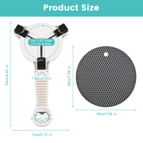 NEWPAII jar opener has a built-in church-key bottle opener on the handle.