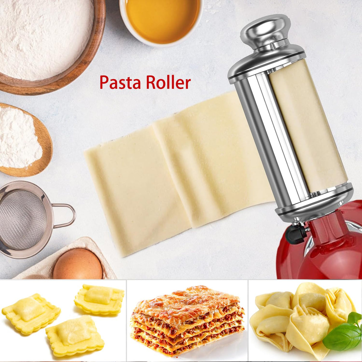 NEWSETS fettuccine cutter yields delicate ribbons for homemade pasta