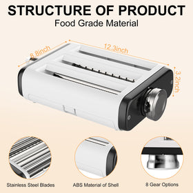 NEWSETS durable stainless steel gears prevent sticking for smooth cuts.