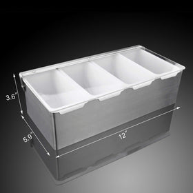 New Star 48025 dispenser with clear lid showing garnishes for quick refills.
