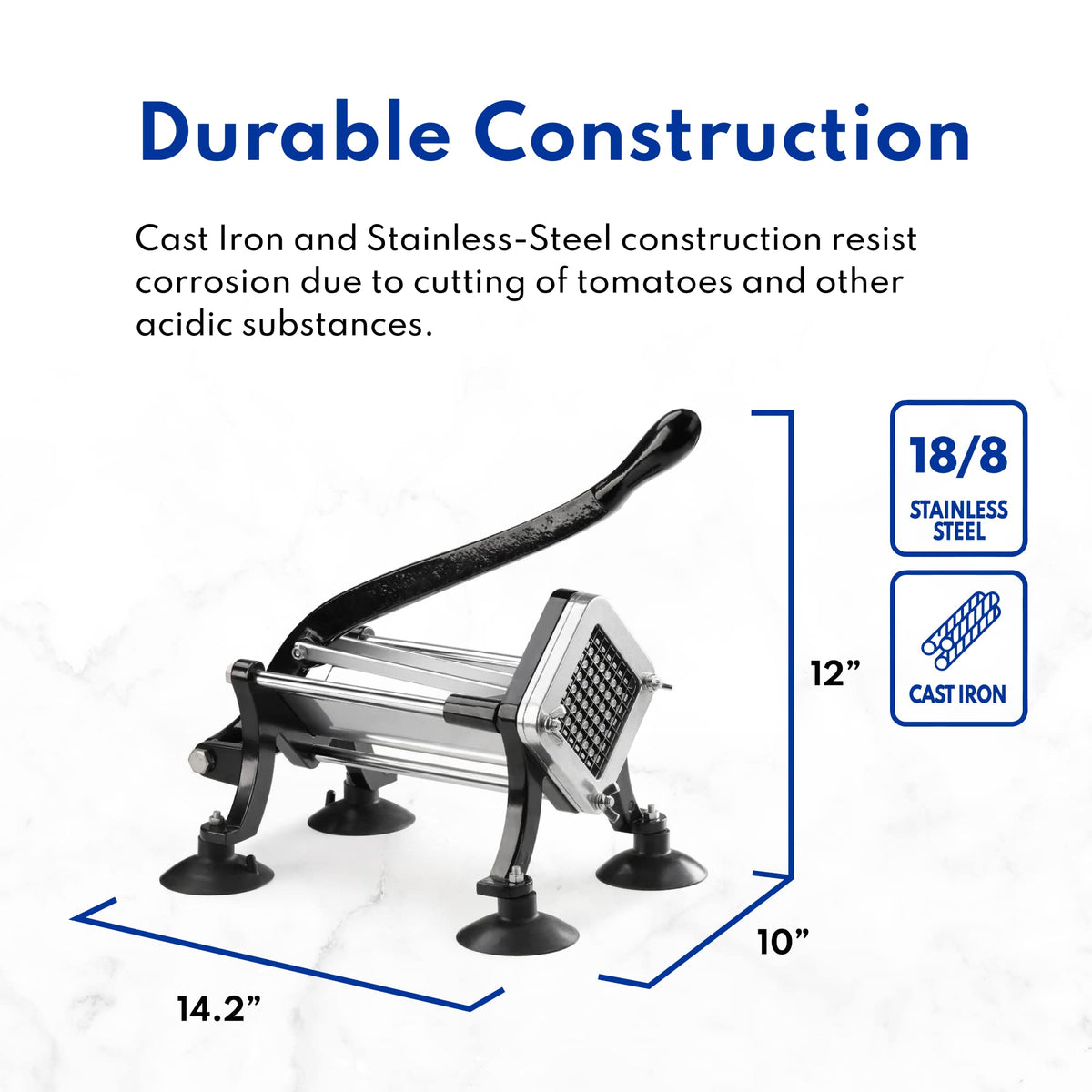 New Star Foodservice 43204 press-down handle for quick, controlled cuts