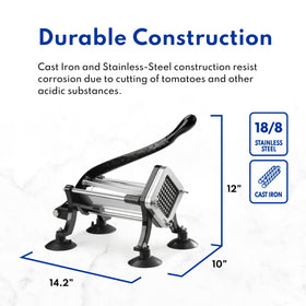 New Star Foodservice 43204 press-down handle for quick, controlled cuts