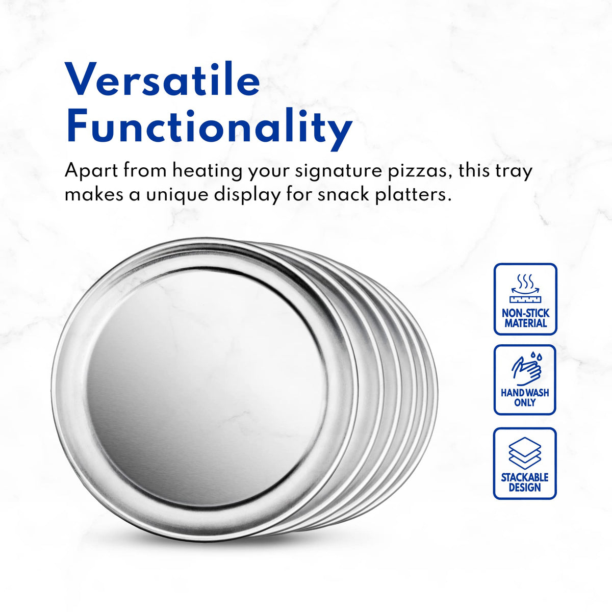 New Star Foodservice pizza-pan-in-use supports bake-serve workflow