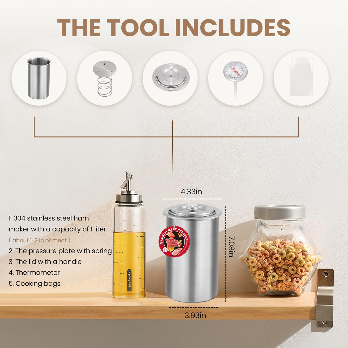 NEWTRY Meat Press easy-clean design for quick kitchen cleanup