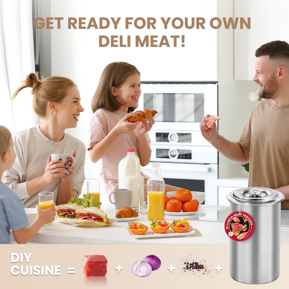 NEWTRY Meat Press ready dishes showcasing deli meat results