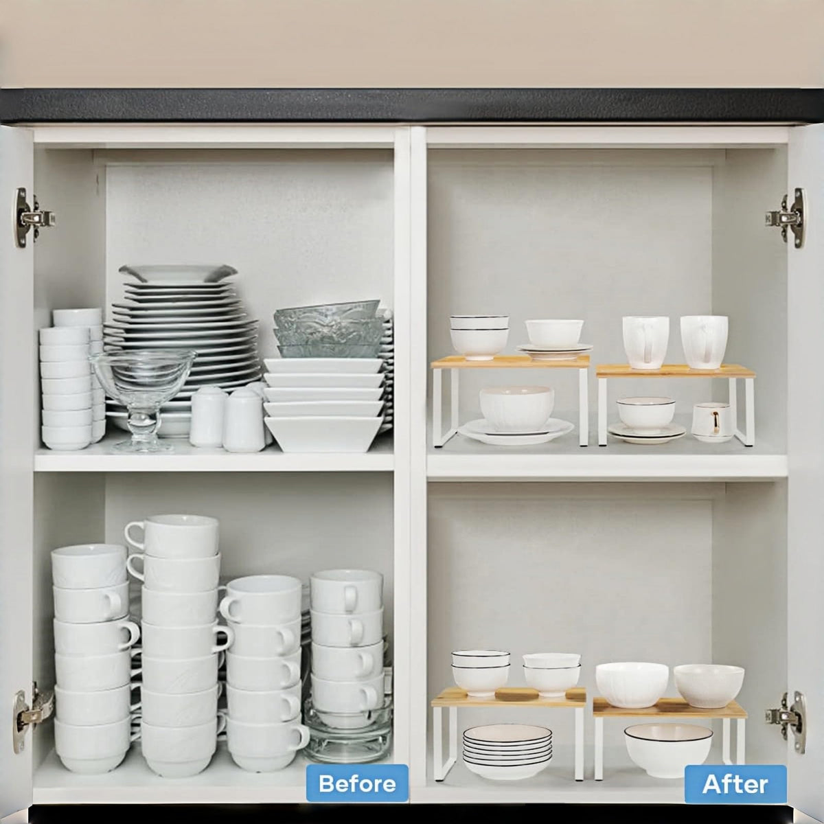 NEX counter spice organizer helps declutter bottles and cans.