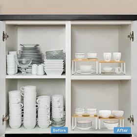 NEX counter spice organizer helps declutter bottles and cans.