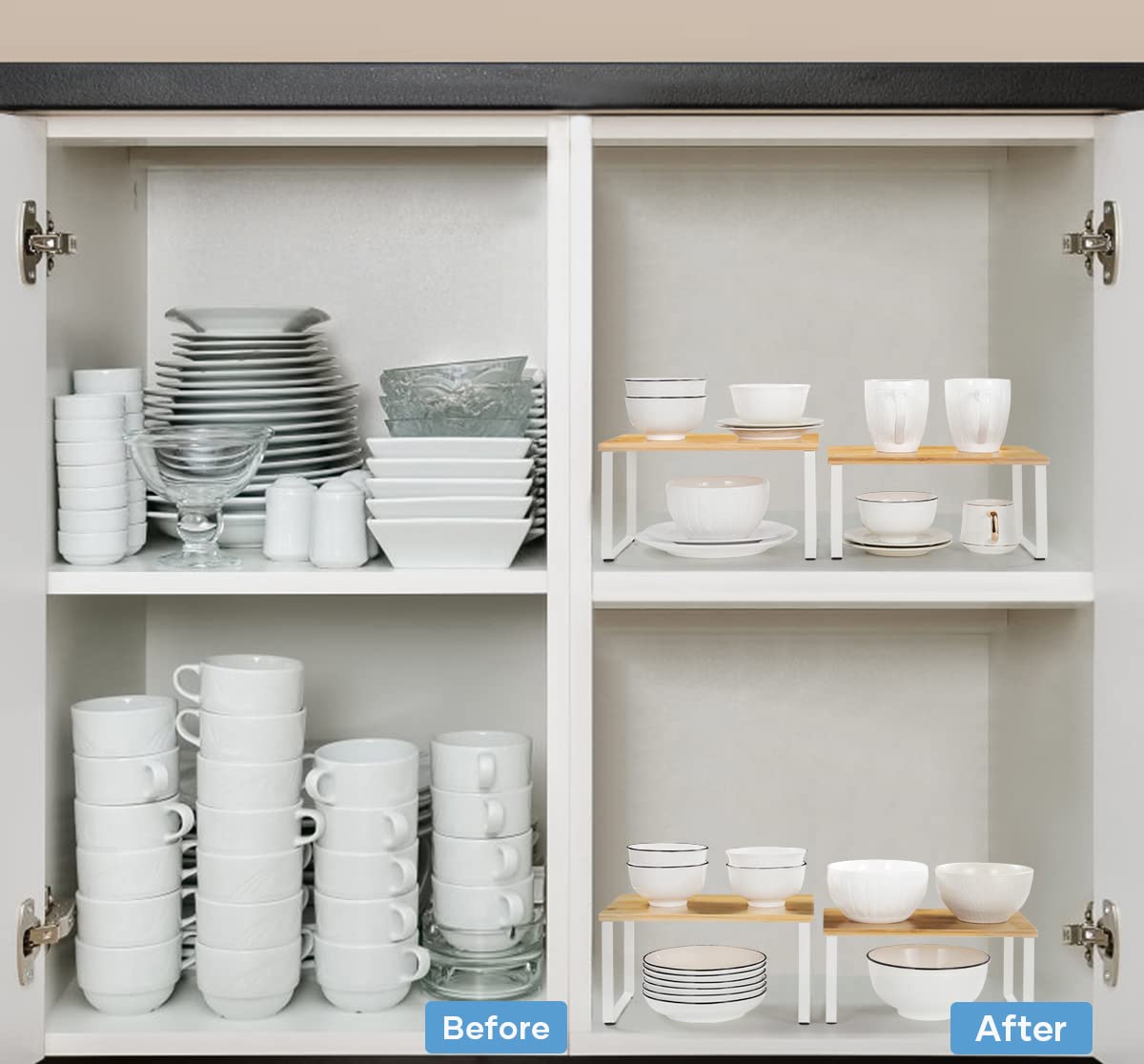 NEX expandable divider system organizes shelves efficiently.