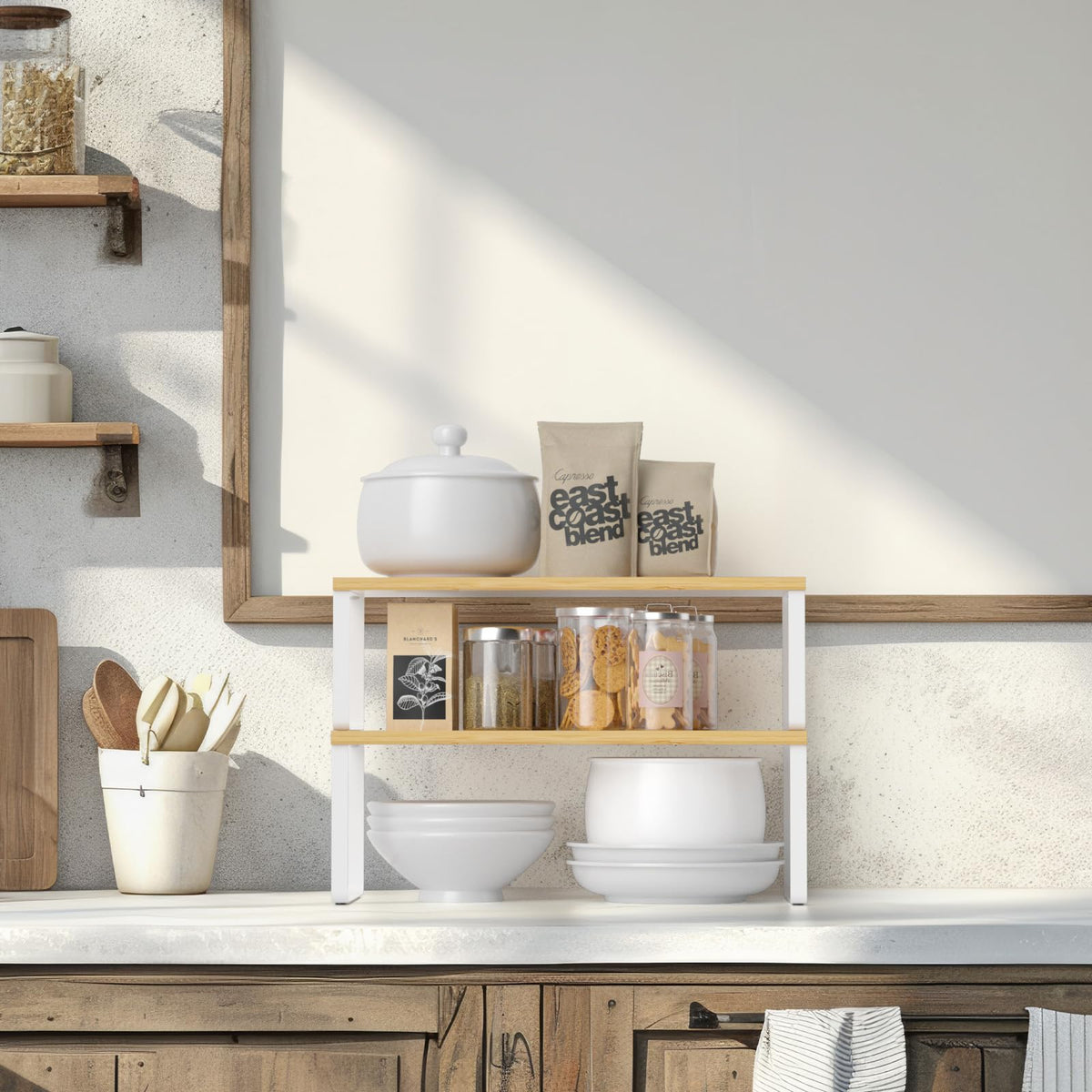 NEX versatile storage to declutter cabinets, counters, and pantries.