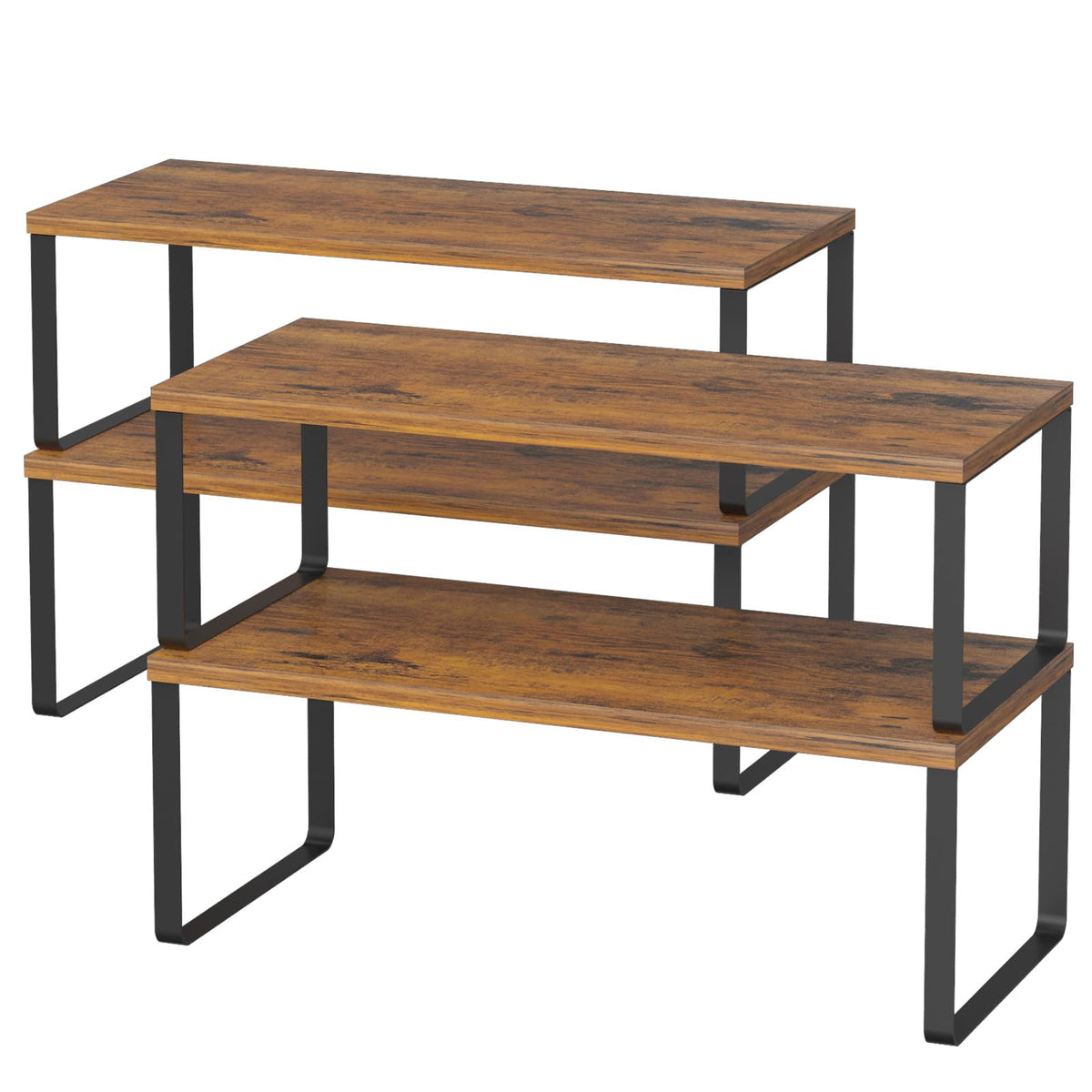 NEX stackable four-piece shelf set overview for organized storage